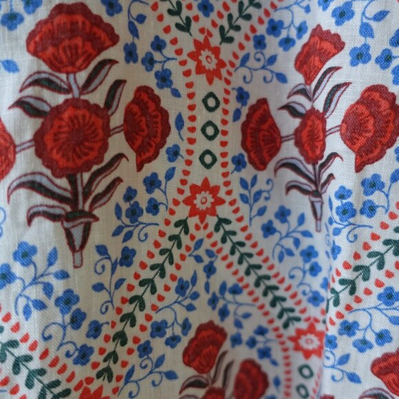 Boden linen shirt Ivory, Poppy Bloom 4P 4 petite - Picture 7 of 16